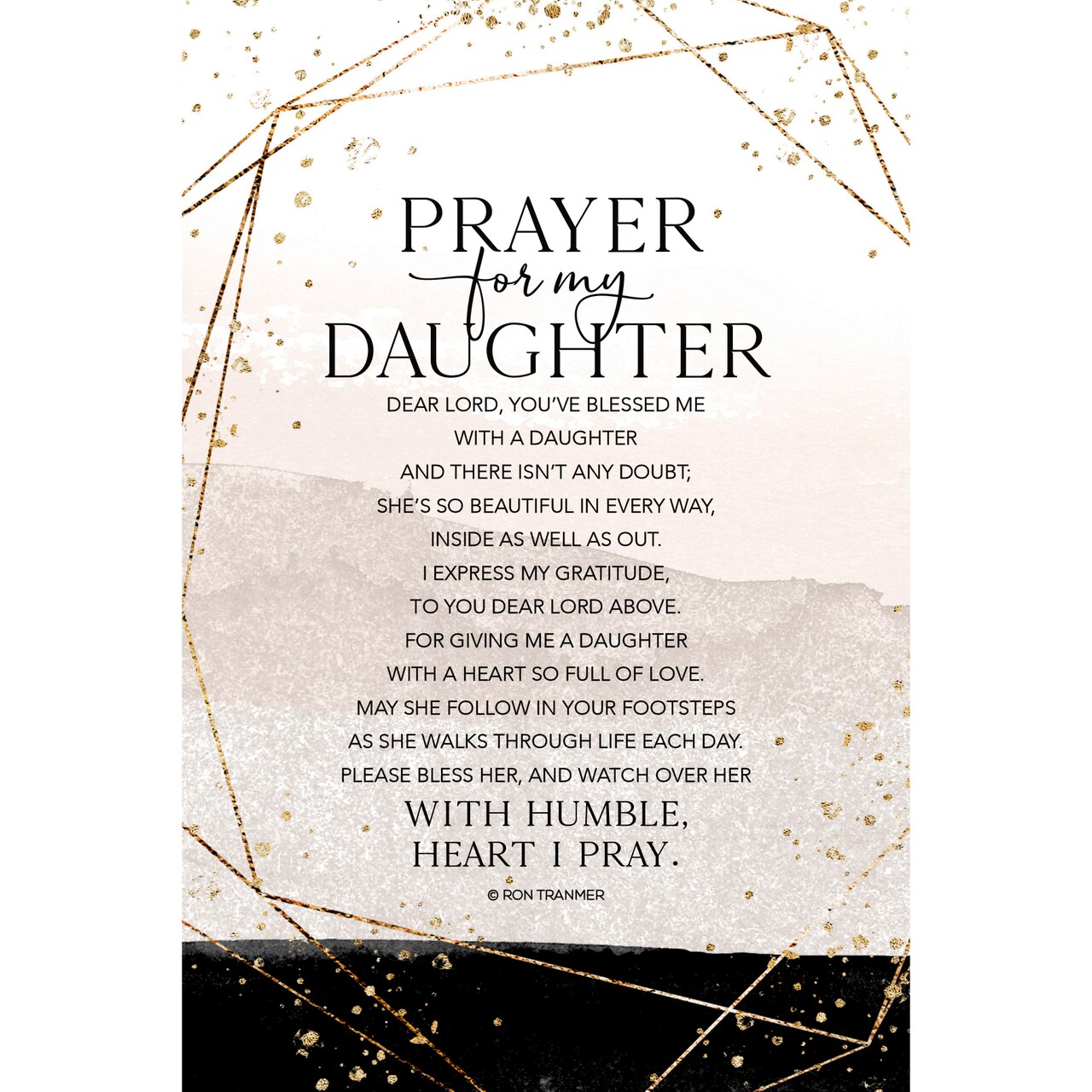 Dexsa Prayer For My Daughter Wood Plaque with Easel and Hanger 6 inches x 9 inches